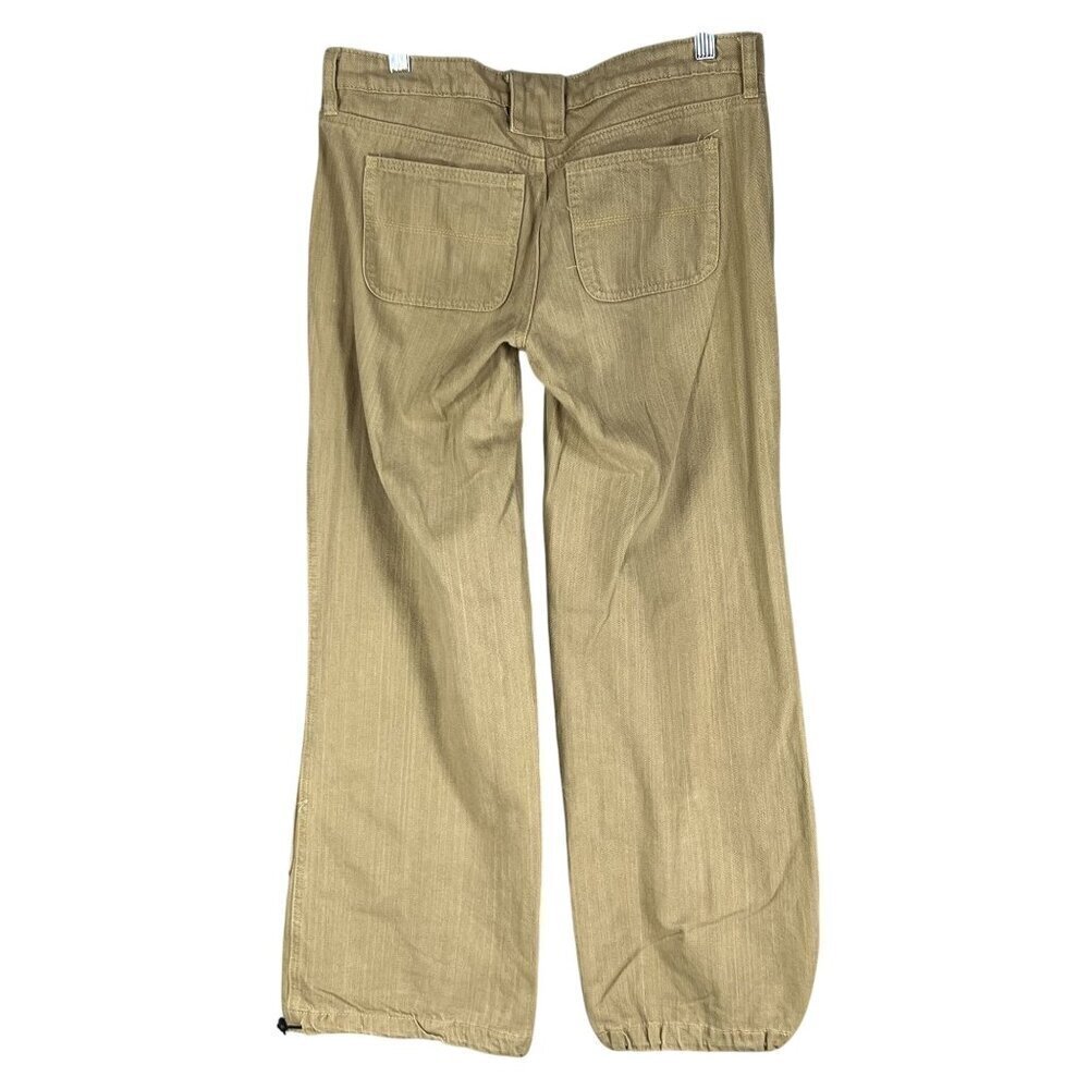 PTCL Women 26 US 4 Ethical Cargo Pants Zip Pockets Adj Cord Wide Leg Grunge Edgy - Picture 3 of 16